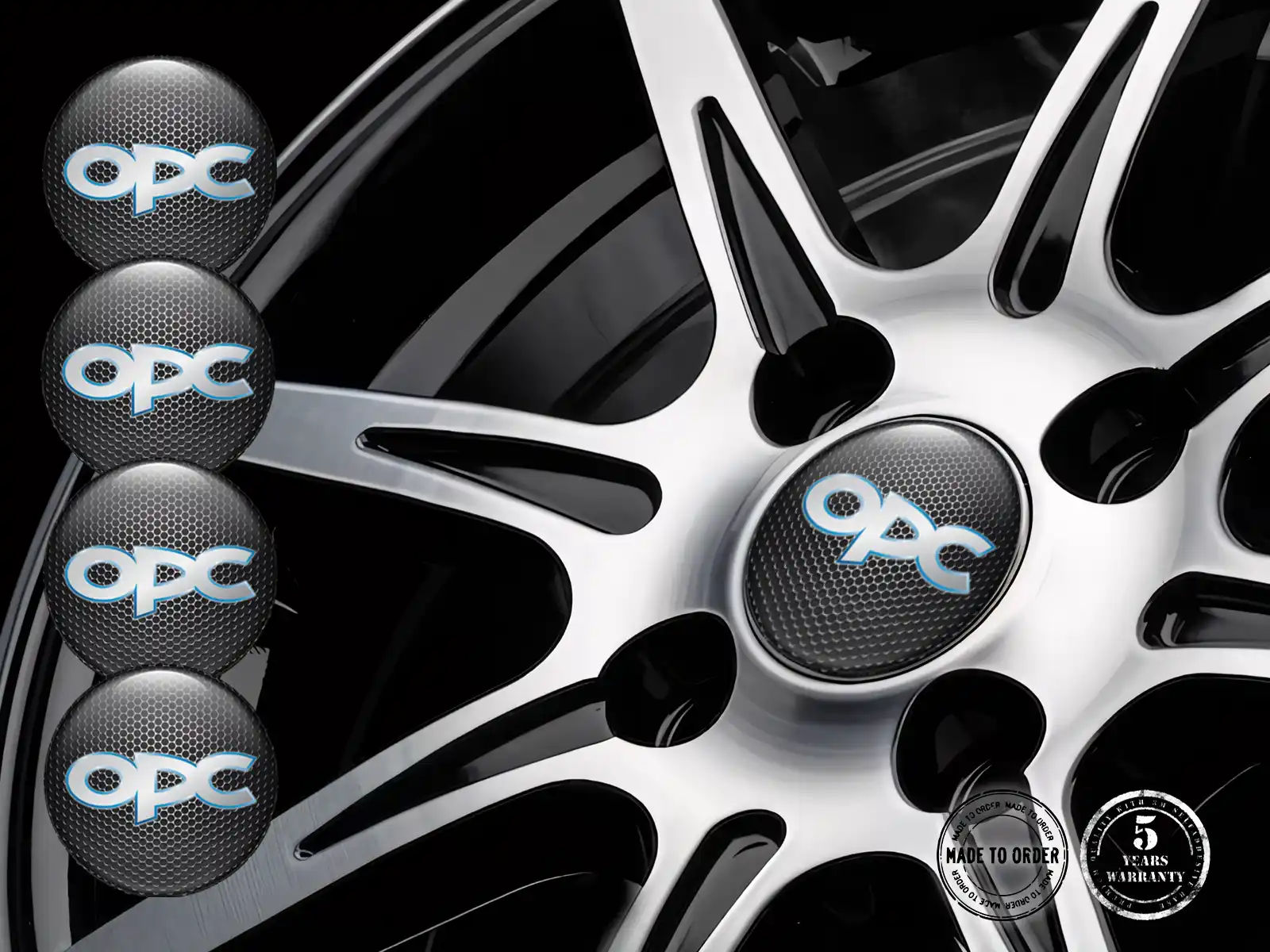 Opel Design Autocollants Cache-Moyeu Étiquettes Bombées
